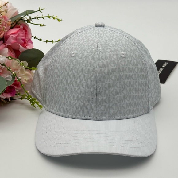 Michael Kors Men's Baseball Hat OS White MK SIG SPORT Performance - Picture 7 of 12